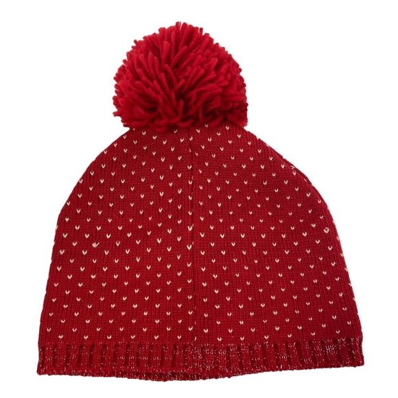 Nordic Reindeer Beanie Hat with Pompom Holiday Knit Cap - Picture 2 of 8